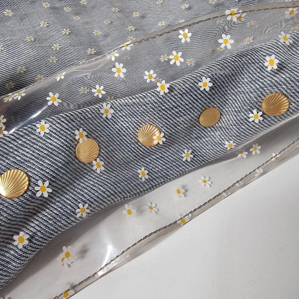 Hammitt Benjamin Daisy Print‎ Tote Bag Los Denim & Clear PVC Los Angeles